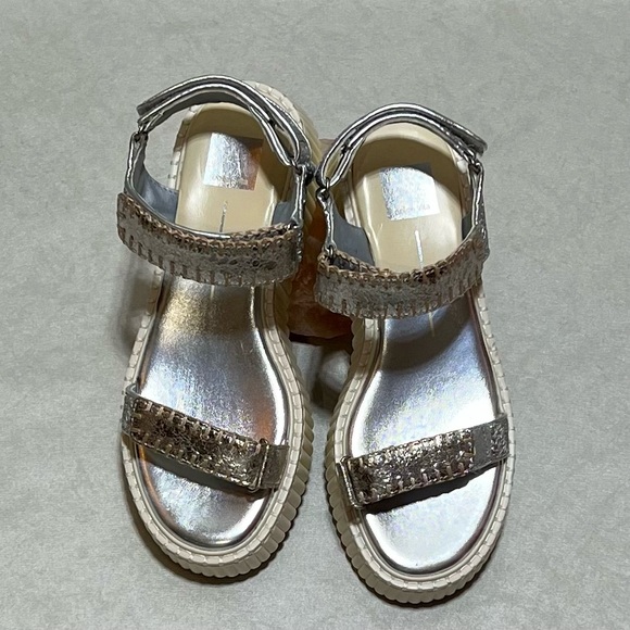 Dolce Vita Shoes - Dolce Vita Debra Silver Distressed Chunky Platform Sandal, Size 8 1/2, NWOT